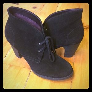 Indigo heeled booties